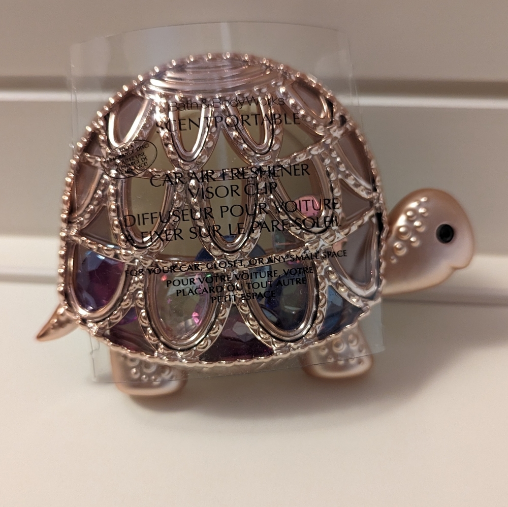 Bath & Bodyworks Scentportable Turtle Tortoise Gemstone Clip Car Freshener